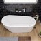 Alfi Brand ALFI brand AB8826 68" White Oval Acrylic Free Standing Soaking Bathtub AB8826 - alternate 3